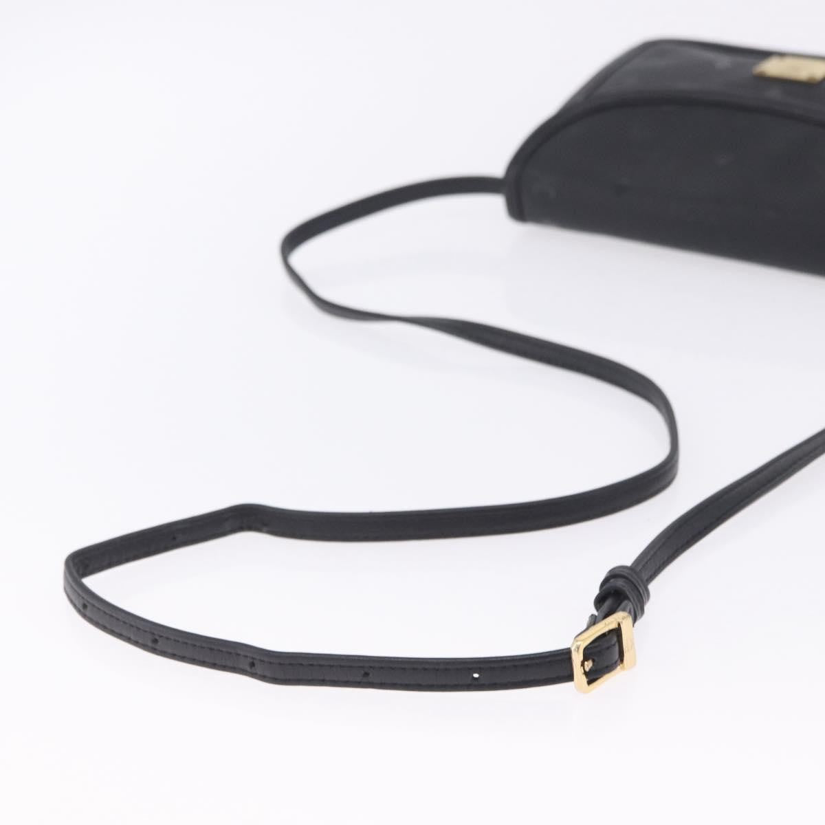 MCM Visetos Leather Black Leather Clutche & Pouche Bag (Pre-Owned)