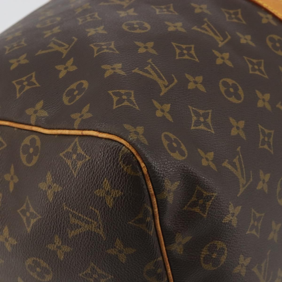 Louis Vuitton Keepall Bandoulière Monogram Brown Canvas Travel Bag Bag (Pre-Owned)