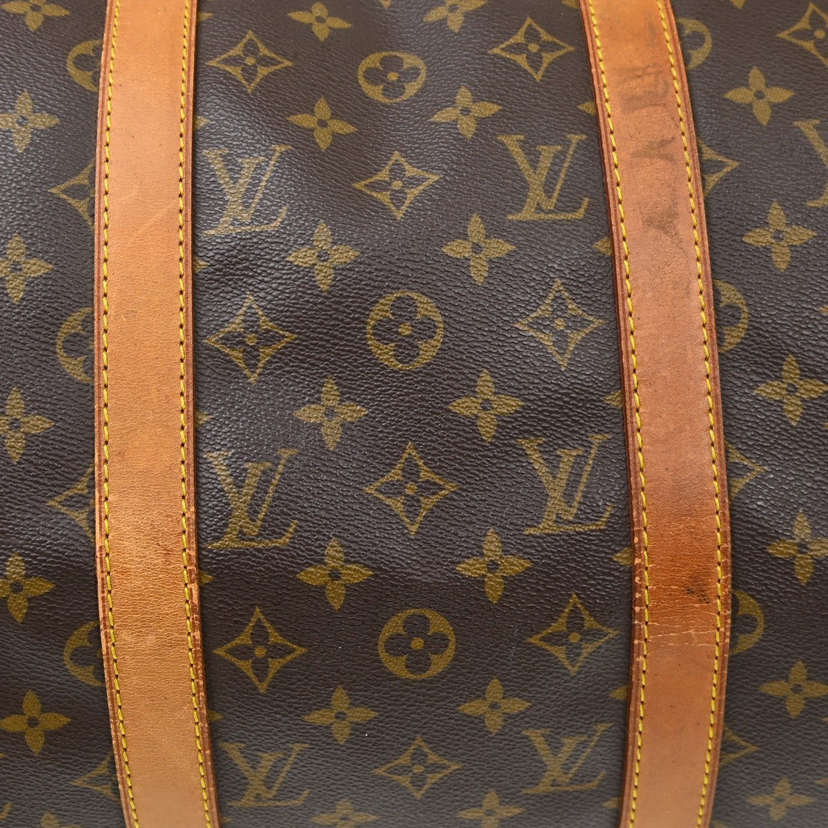 Louis Vuitton Keepall Bandouliere Monogram Canvas Brown Canvas Handbag (Pre-Owned)