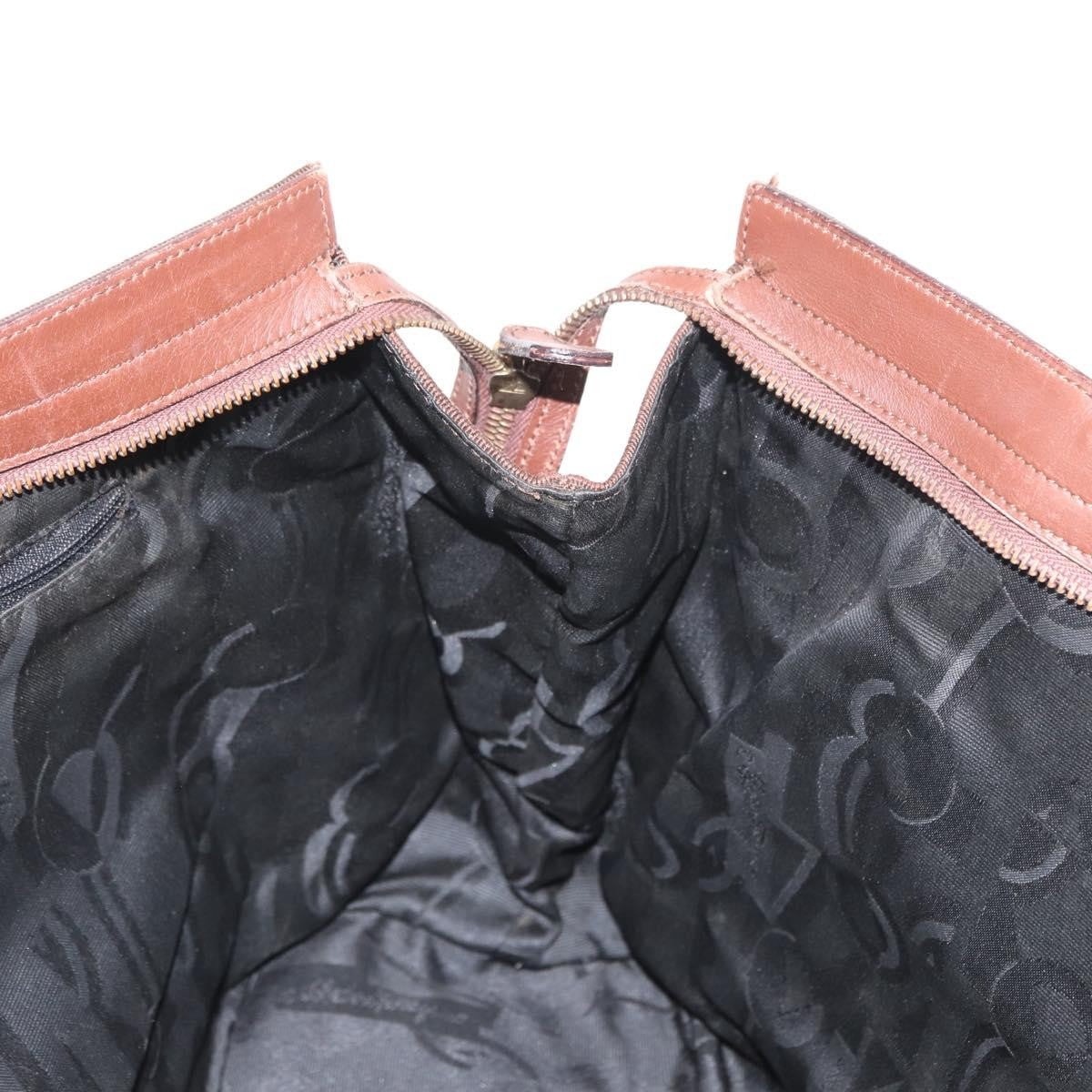 Salvatore Ferragamo Vala Tote Canvas Brown Canvas Tote Bag Bag (Pre-Owned)