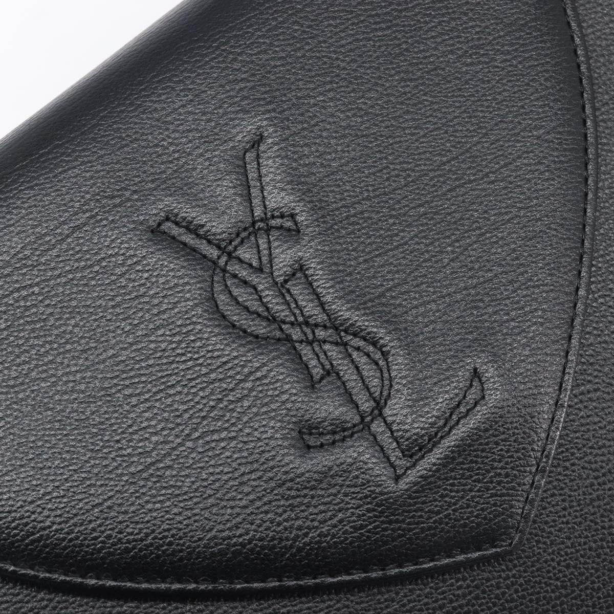 Saint Laurent Handbag Leather Black Leather Handbag (Pre-Owned)