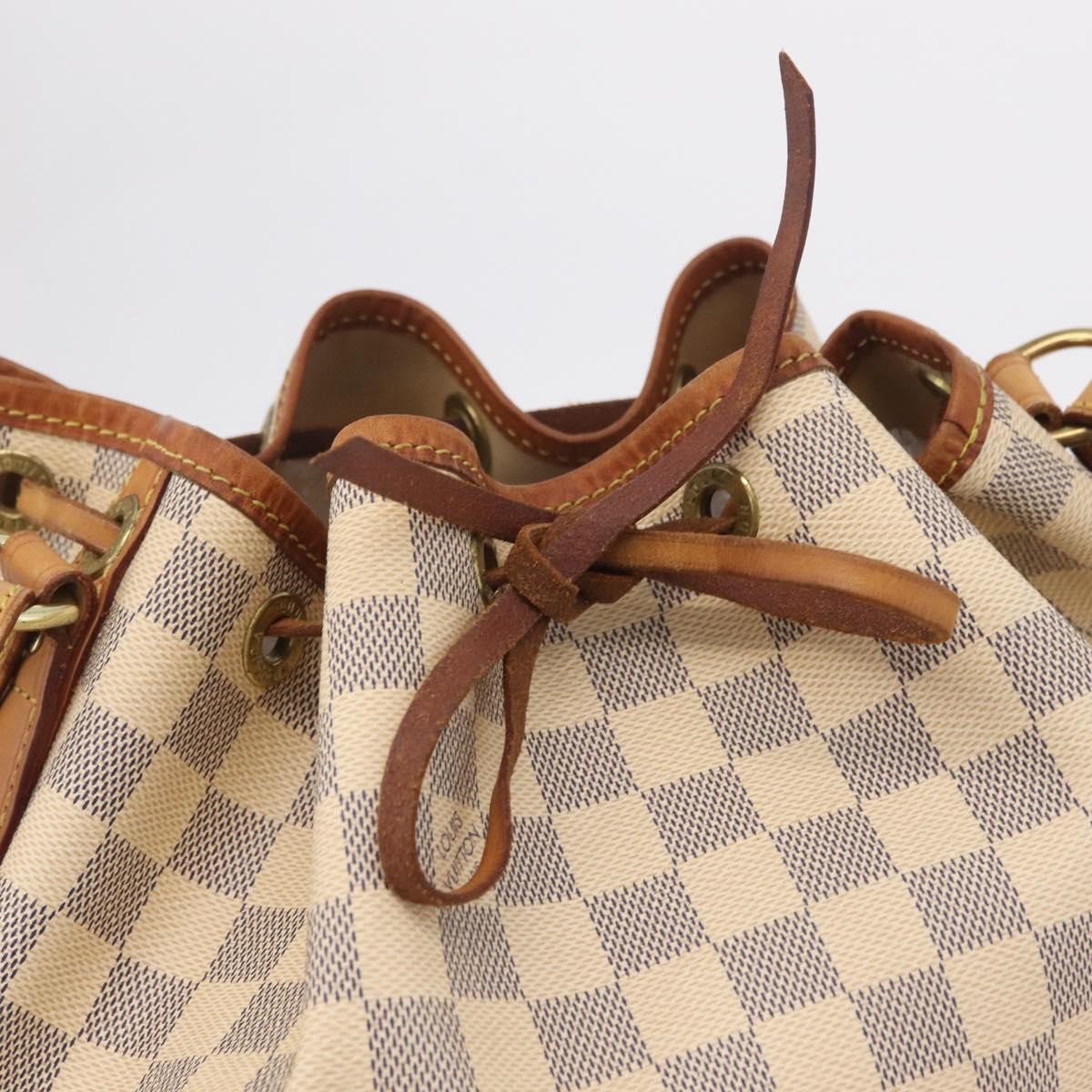 Louis Vuitton Noe Damier White Canvas Shoulder Bag Bag (Pre-Owned)