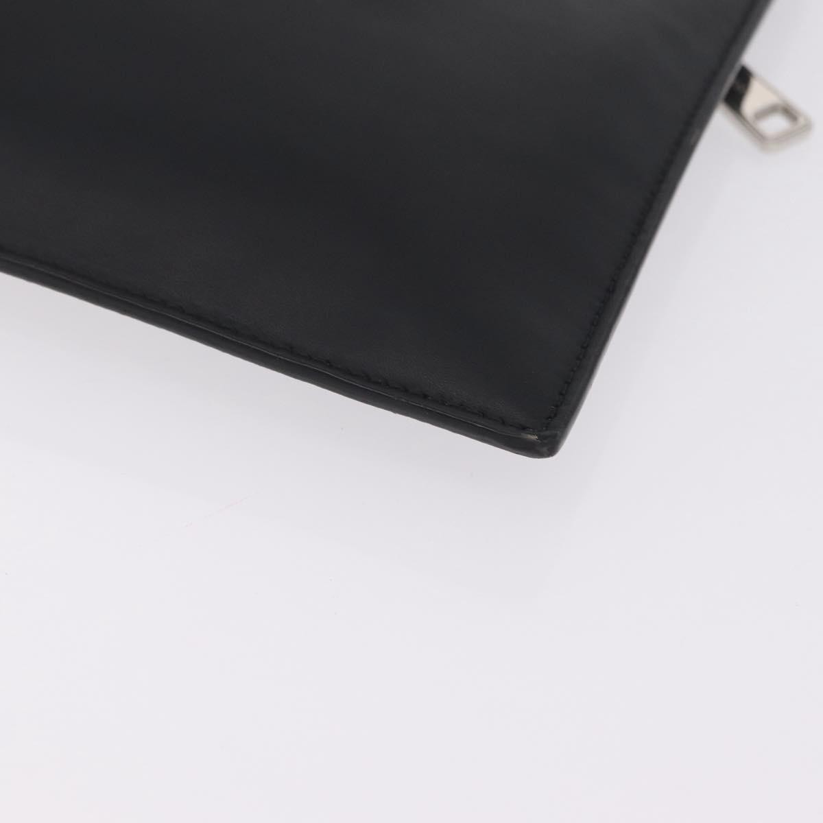 Fendi Zip Flat Wristlet Zucca Coated Canvas And Leather Black Canvas Clutche & Pouche Bag (Pre-Owned)