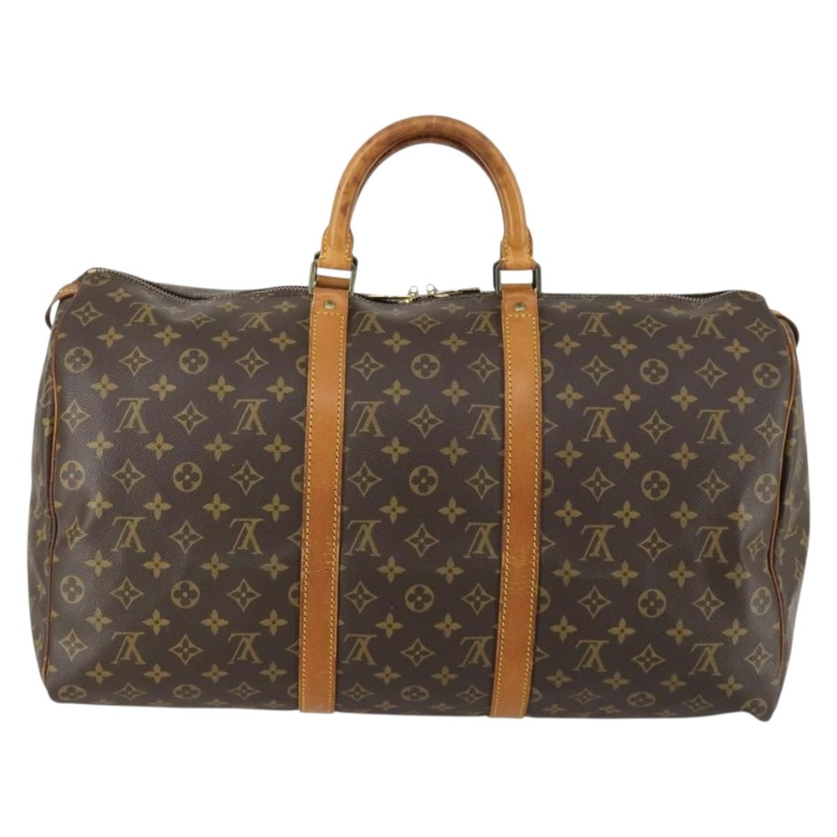 Louis Vuitton Keepall Monogram Canvas Brown Canvas Travel Bag Bag (Pre-Owned)