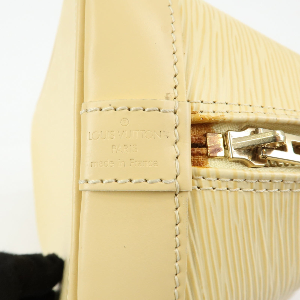 Louis Vuitton Alma Epi Leather Yellow Leather Handbag (Pre-Owned)