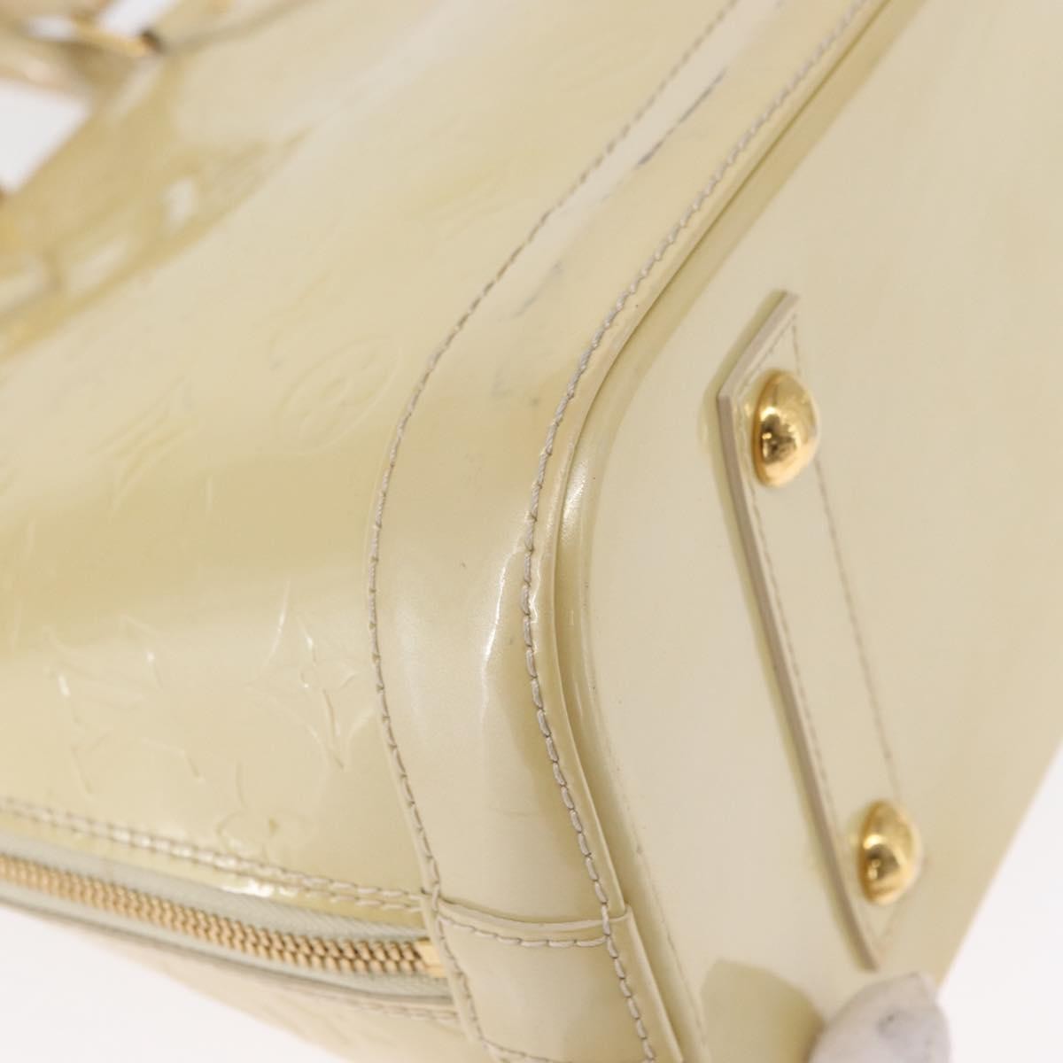Louis Vuitton Alma Monogram Vernis Beige Patent_Leather Handbag (Pre-Owned)