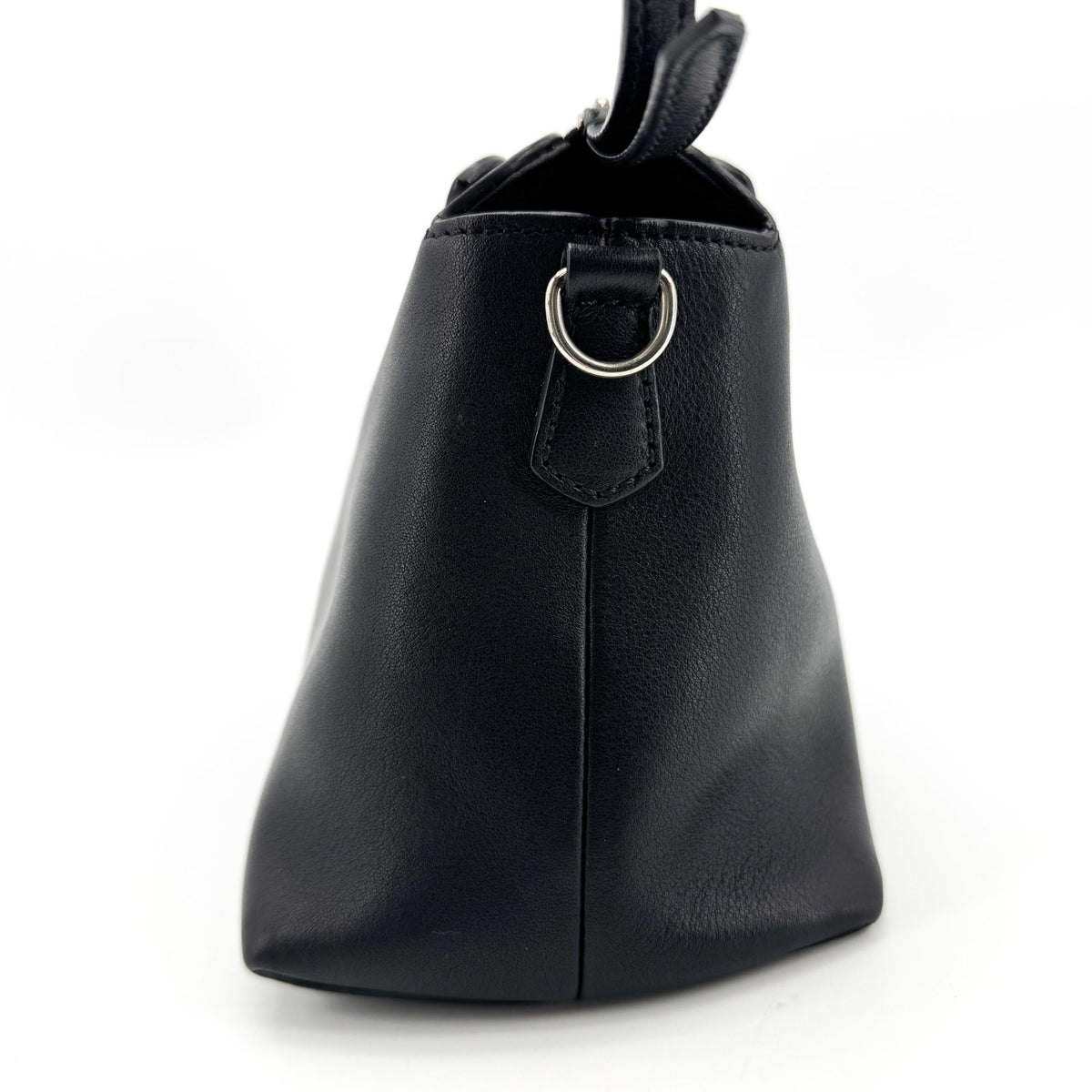 Fendi By The Way Satchel Leather Black Leather Handbag (Pre-Owned)