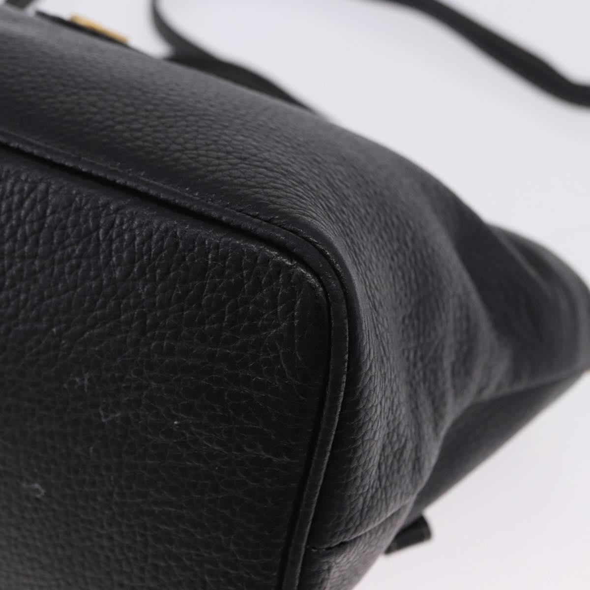 Bally Vintage Leather Black Leather Tote Bag Bag (Pre-Owned)