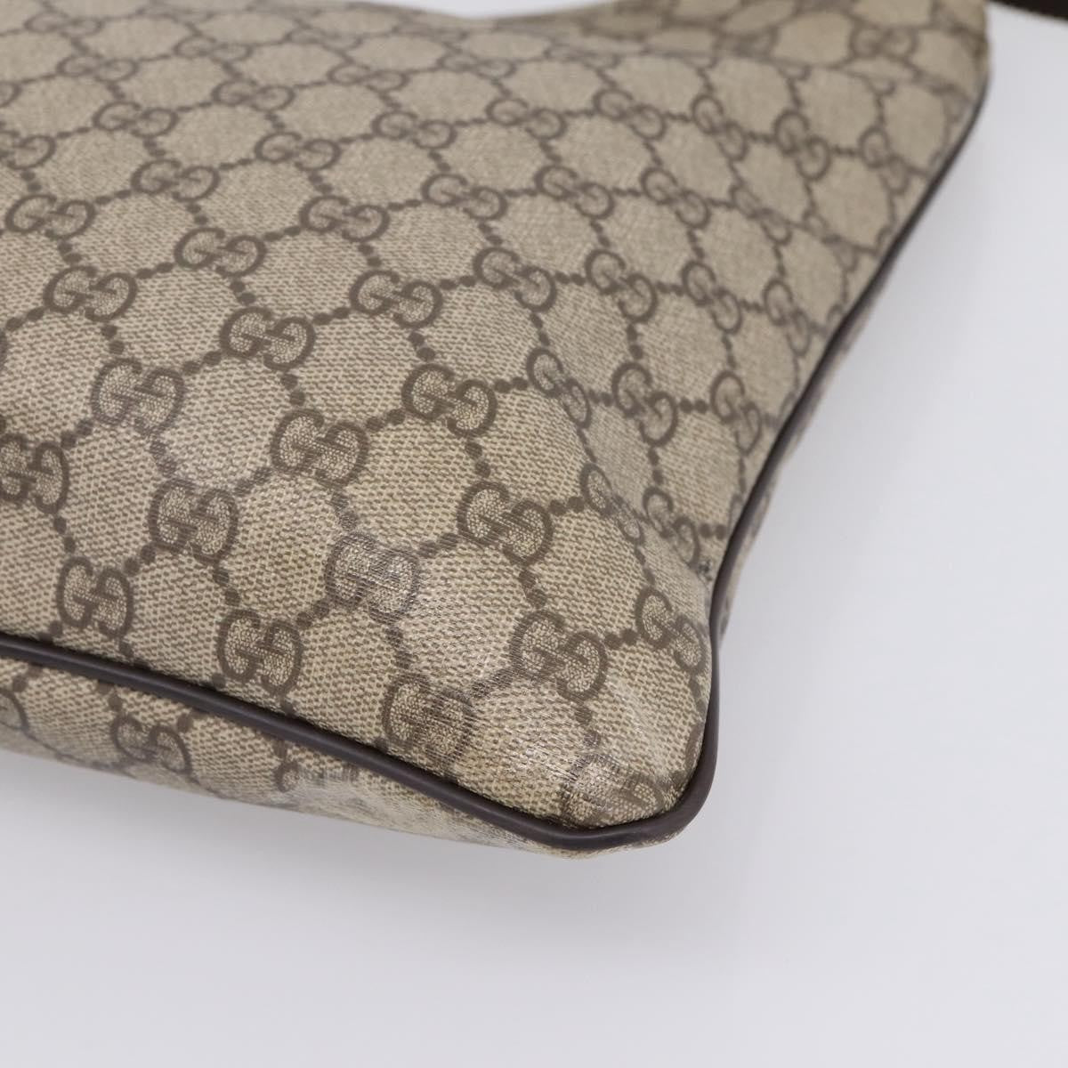 Gucci Zip Top Messenger Gg Coated Canvas Beige Canvas Handbag (Pre-Owned)