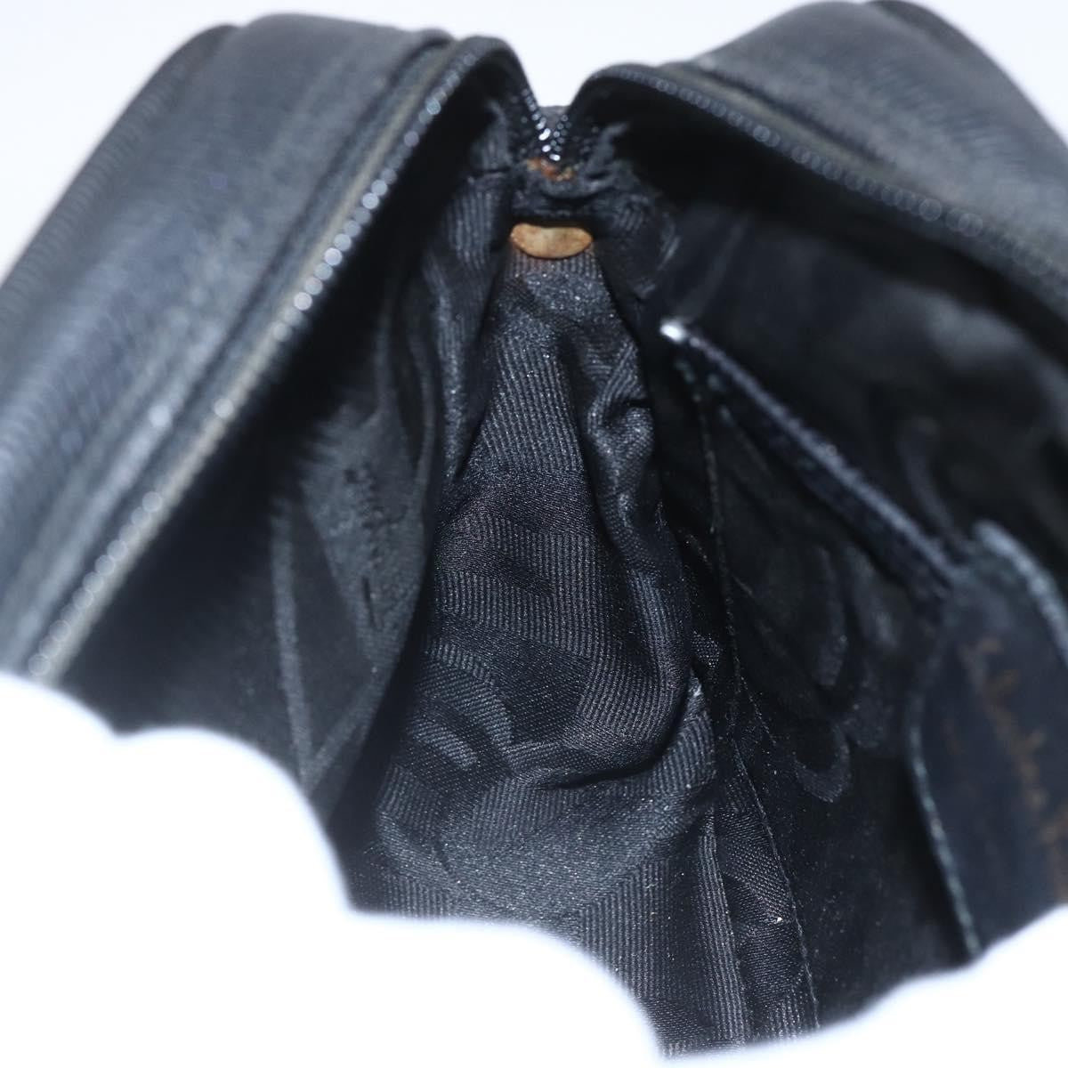Salvatore Ferragamo Vala Leather Black Leather Shoulder Bag Bag (Pre-Owned)