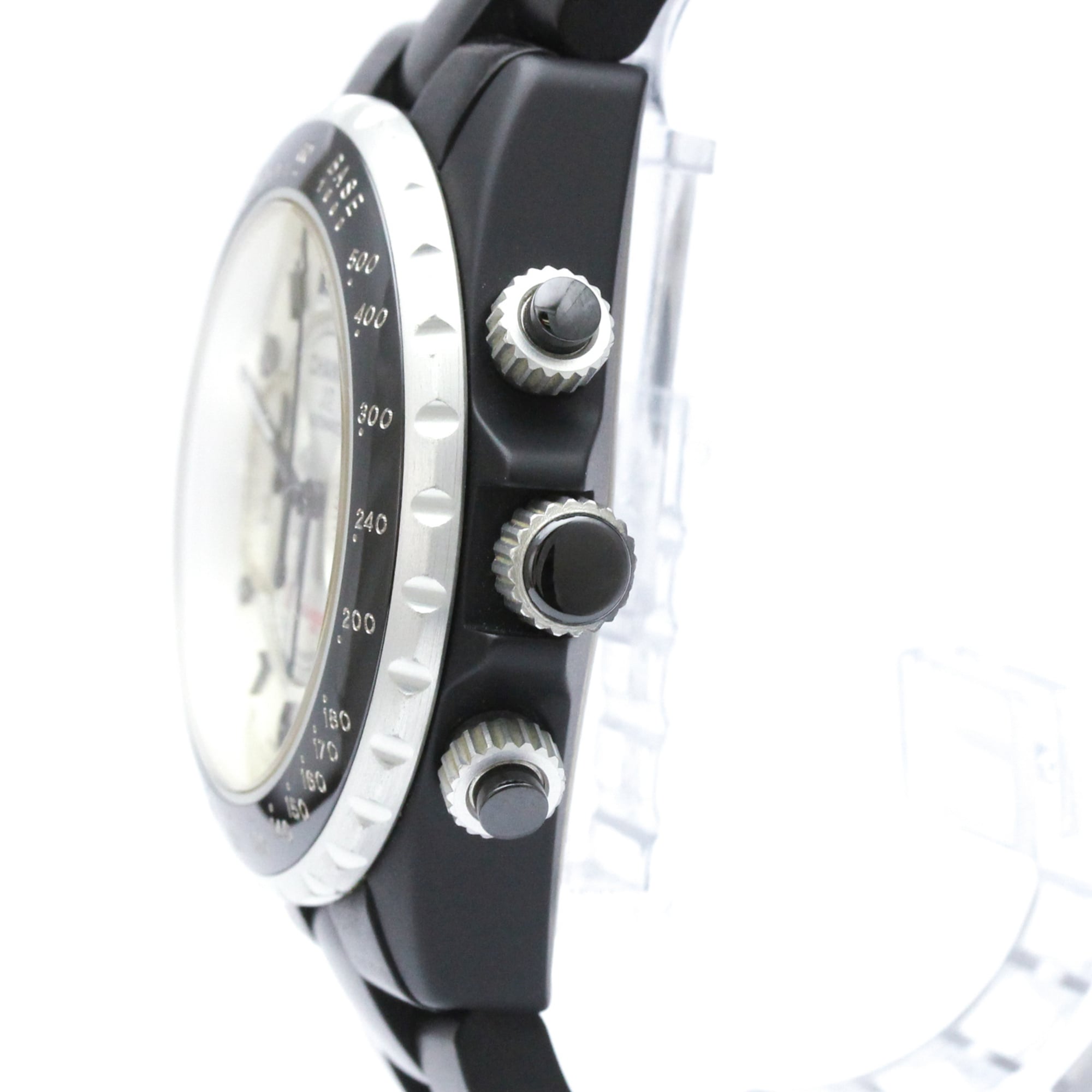 Chanel J12 Chronograph Automatic Ceramic And Stainless Steel Watch (Pre-Owned)