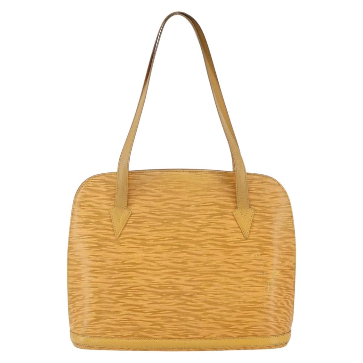 Louis Vuitton Lussac Epi Leather Yellow Leather Handbag (Pre-Owned)