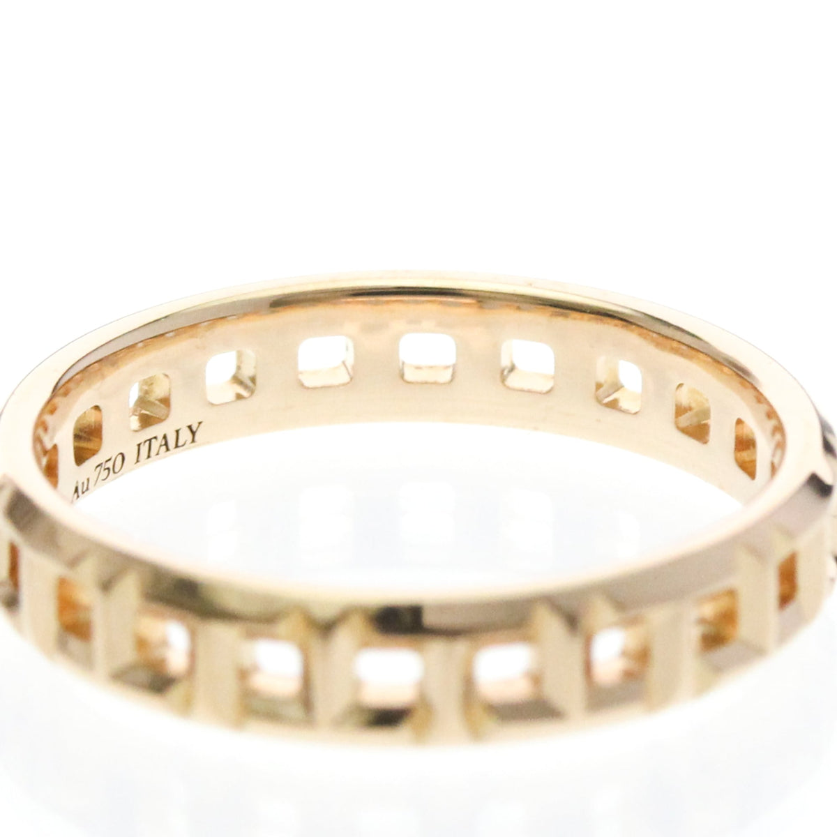 Tiffany & Co. T True 18K Rose Gold Gold Pink_Gold Ring Jewelry (Pre-Owned)