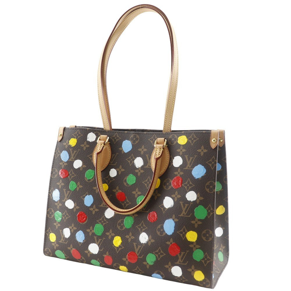 Louis Vuitton Onthego Tote Yayoi Kusama Painted Dots Monogram Canvas Multicolour Canvas Tote Bag Bag (Pre-Owned)