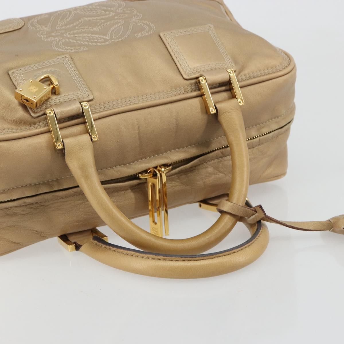 Loewe Amazona Leather Gold Leather Handbag (Pre-Owned)