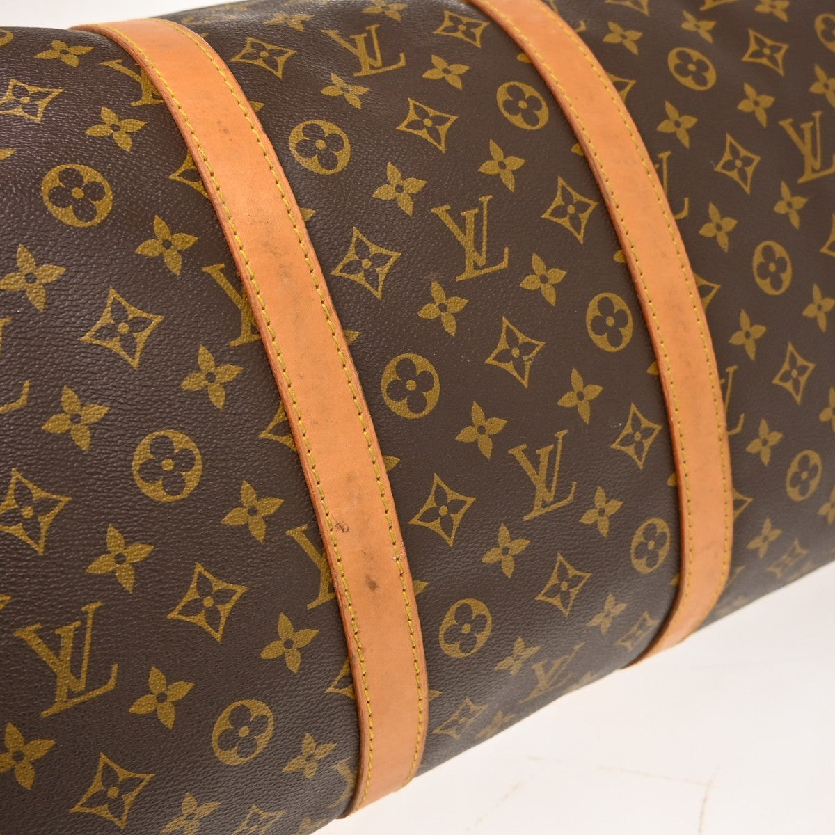 Louis Vuitton Keepall Canvas Brown Canvas Travel Bag Bag (Pre-Owned)