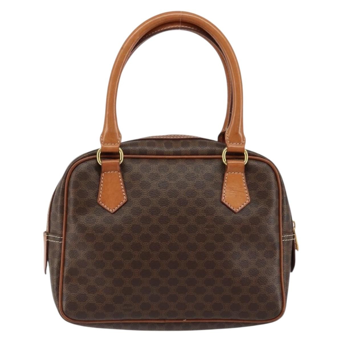 Celine Macadam Macadam With Leather Brown Canvas Handbag (Pre-Owned)