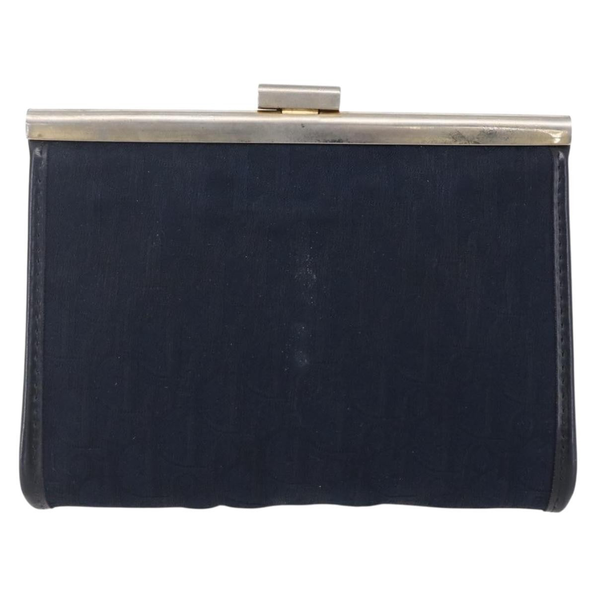 Christian Dior Vintage Trotter Canvas Navy Canvas Clutche & Pouche Bag (Pre-Owned)