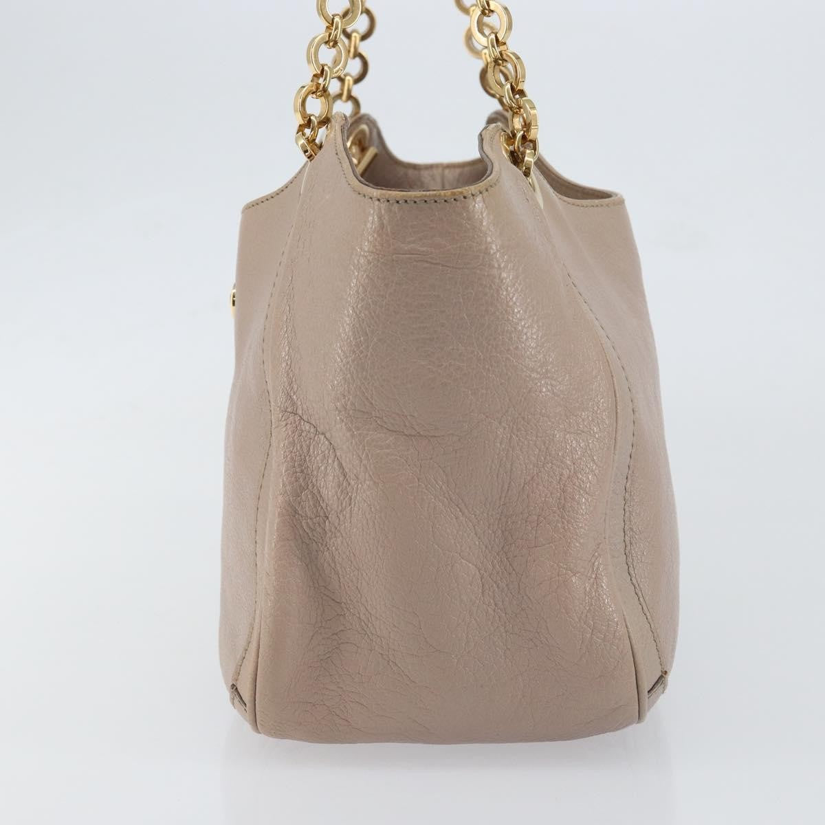 Salvatore Ferragamo Gancini Leather Pink Leather Handbag (Pre-Owned)
