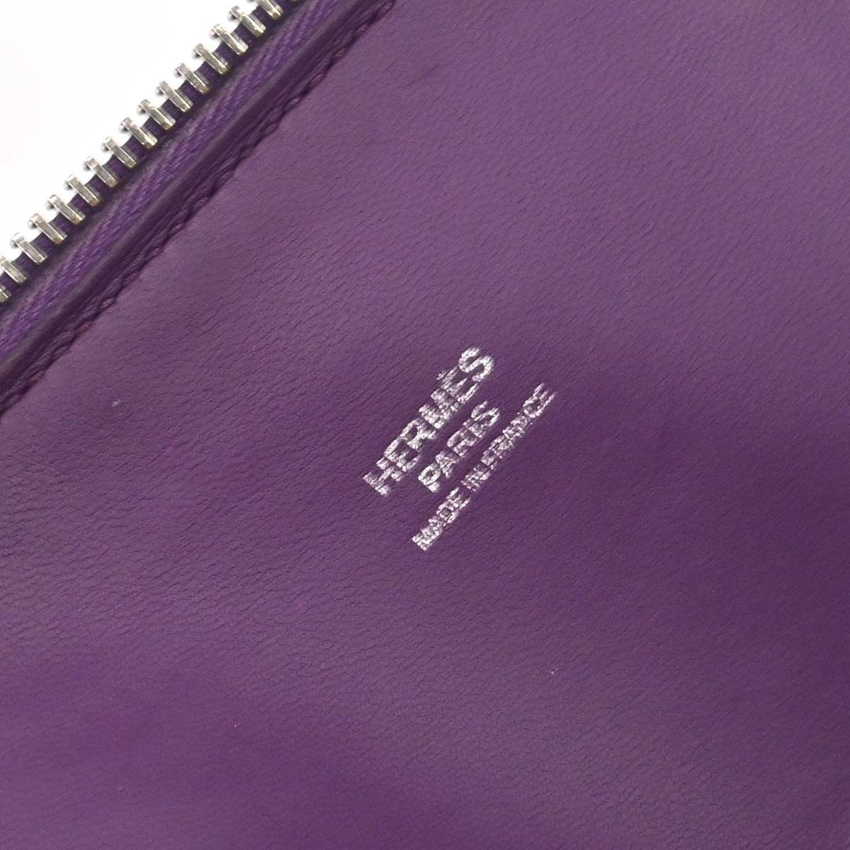 Hermes Bolide Taurillon Purple Leather Handbag (Pre-Owned)