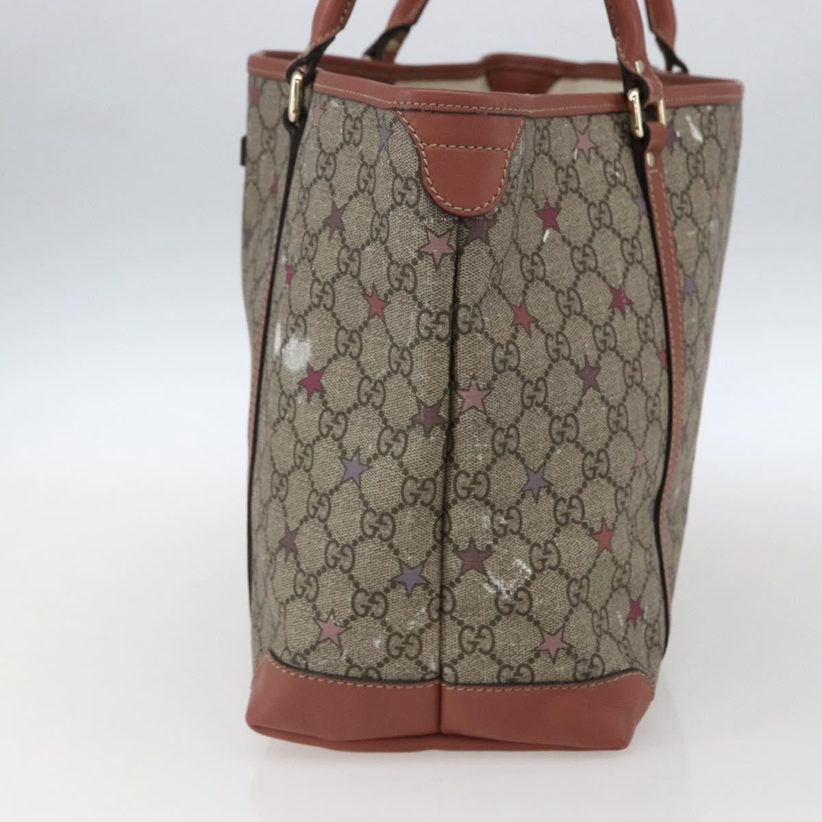 Gucci Joy Plus Tote Gg Coated Canvas With Leather Beige Canvas Tote Bag Bag (Pre-Owned)