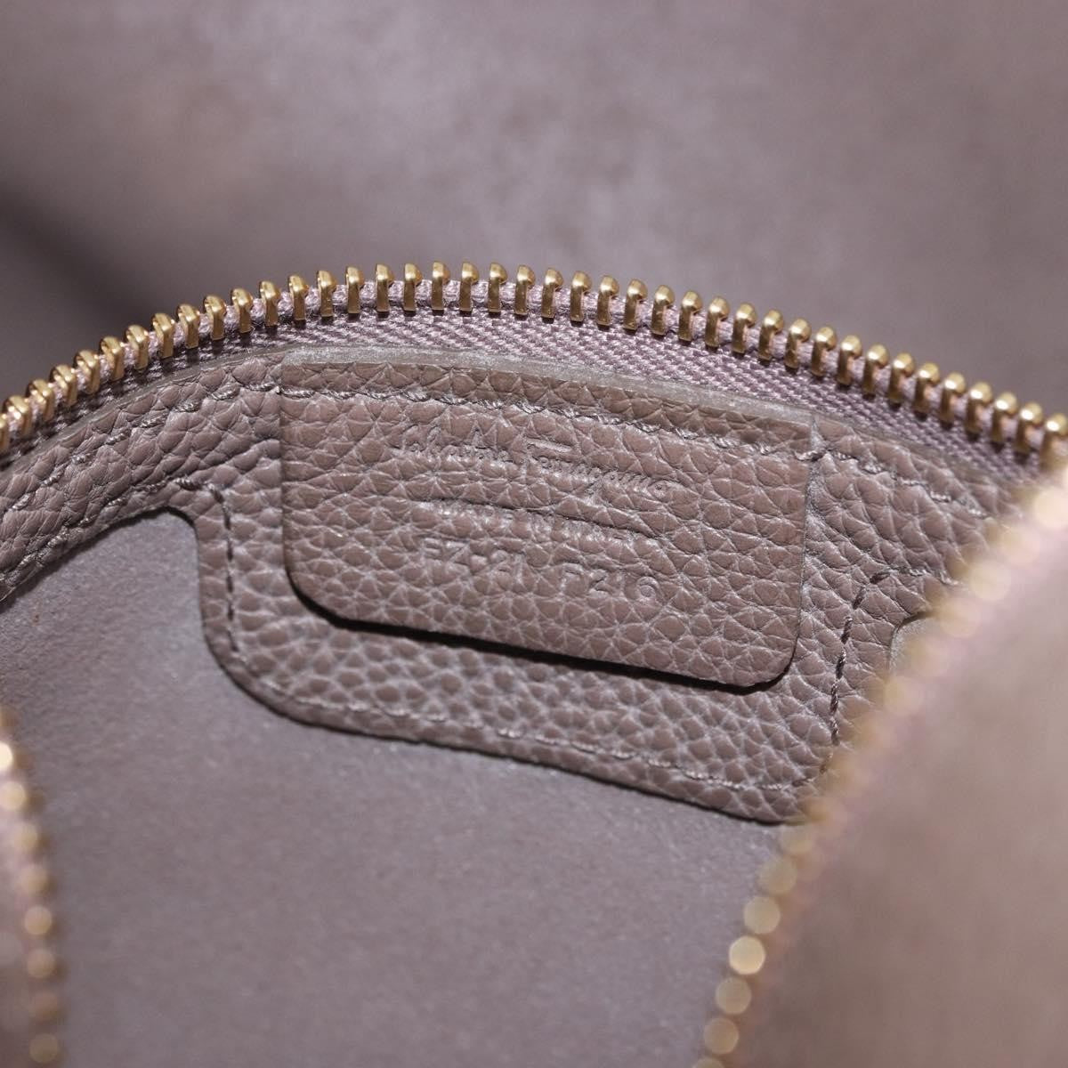 Salvatore Ferragamo Amy Tote Pebbled Leather Beige Leather Tote Bag Bag (Pre-Owned)