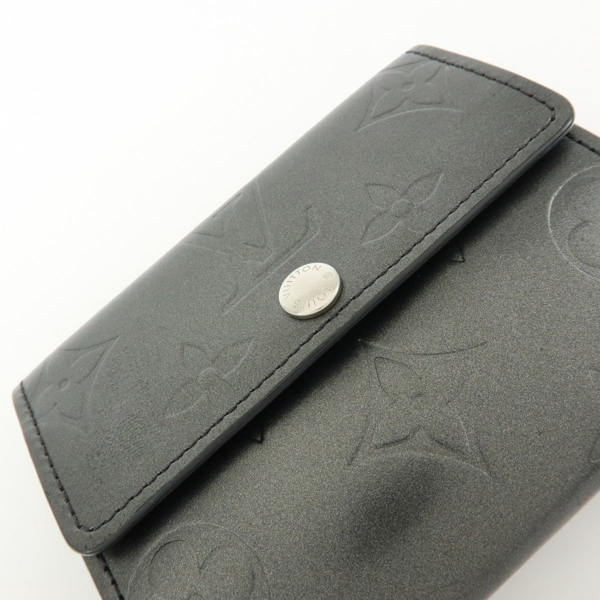 Louis Vuitton Ludlow Vernis Gray Leather Wallets Accessory (Pre-Owned)