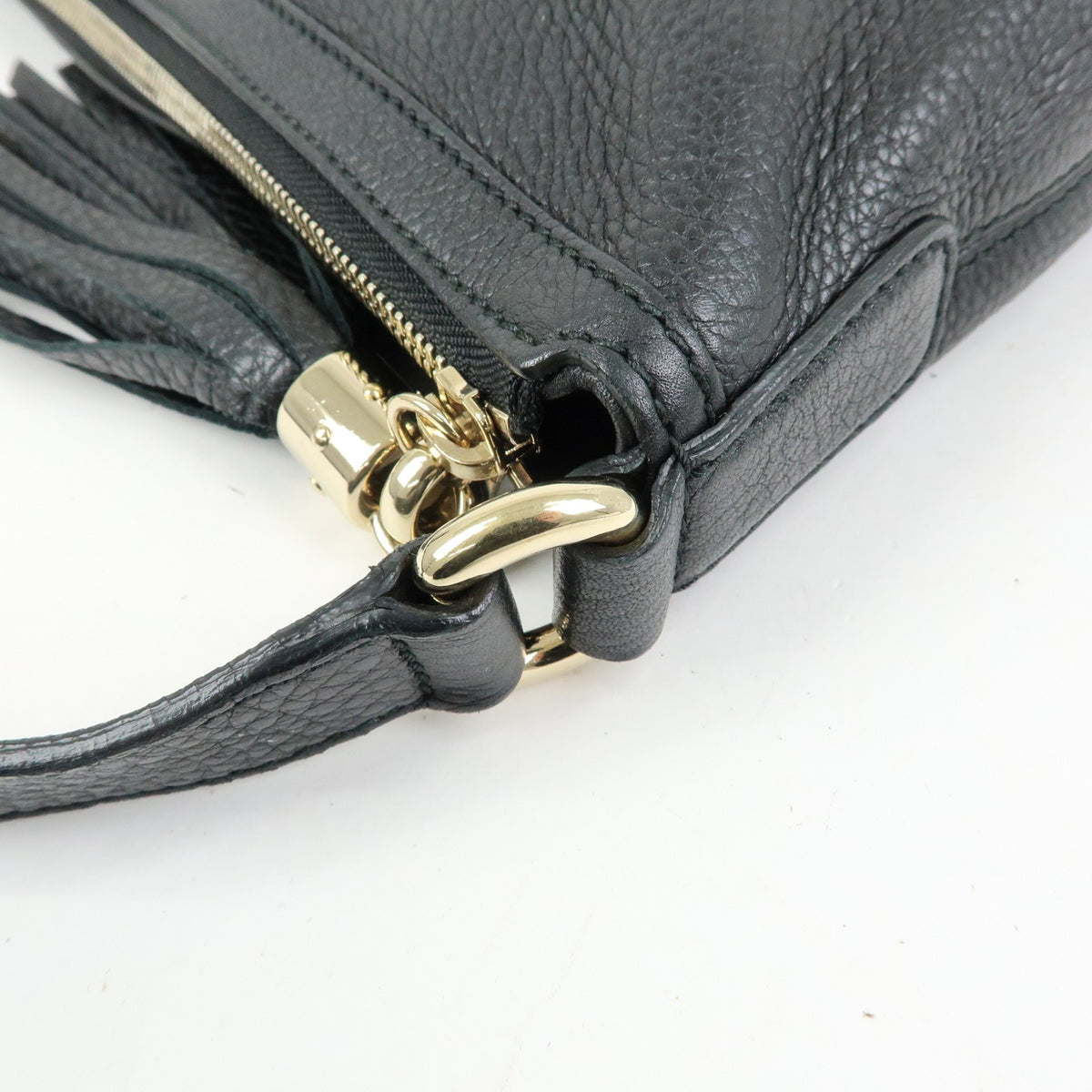 Gucci Soho Messenger Leather Black Leather Handbag (Pre-Owned)