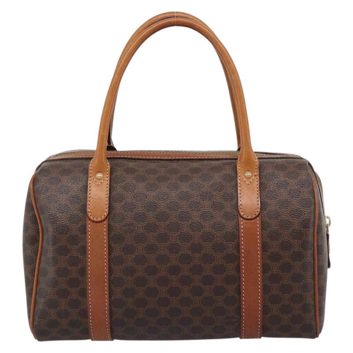 Celine Boston Macadam Canvas Brown Pvc Travel Bag Bag (Pre-Owned)