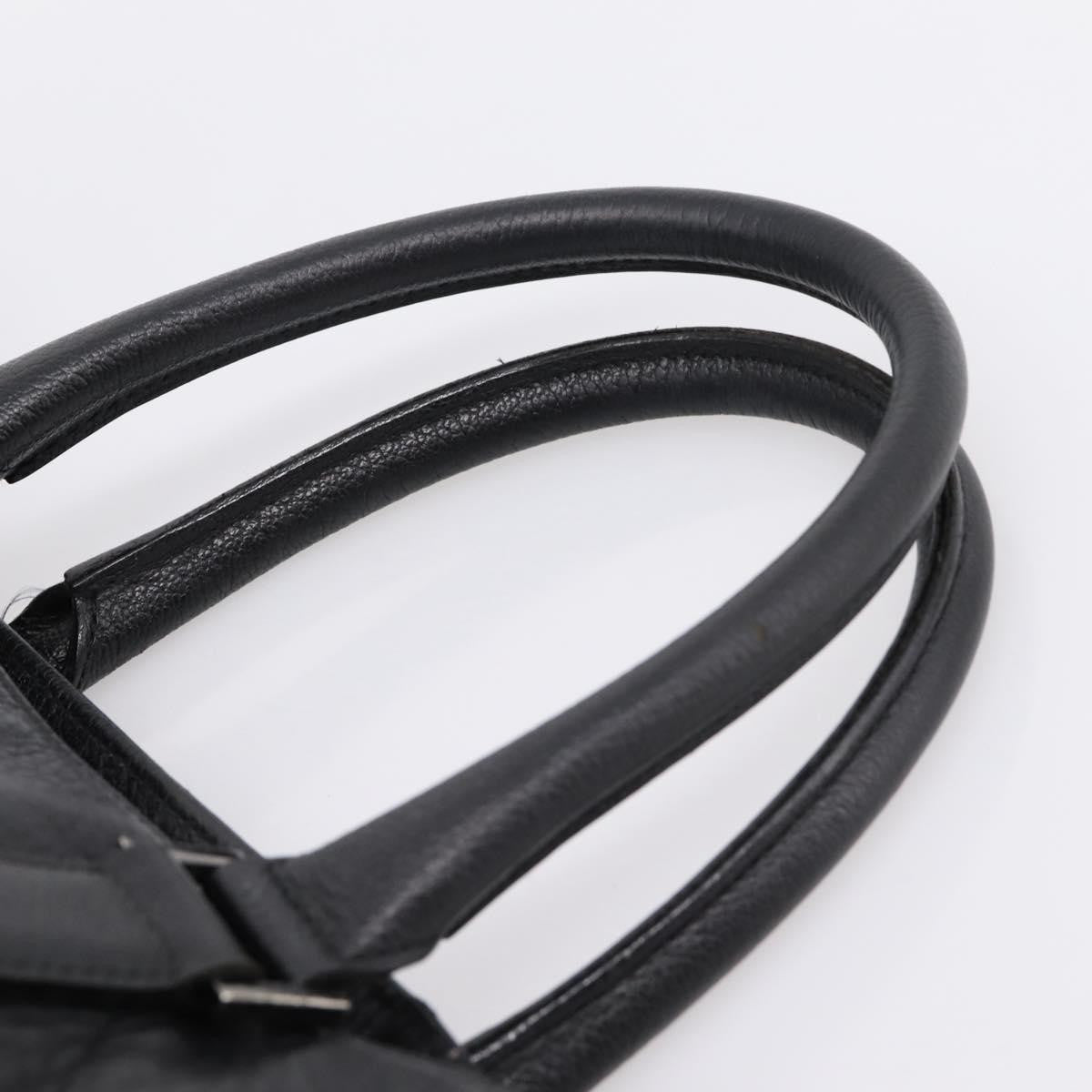 Burberry Black Label Leather Black Leather Tote Bag Bag (Pre-Owned)