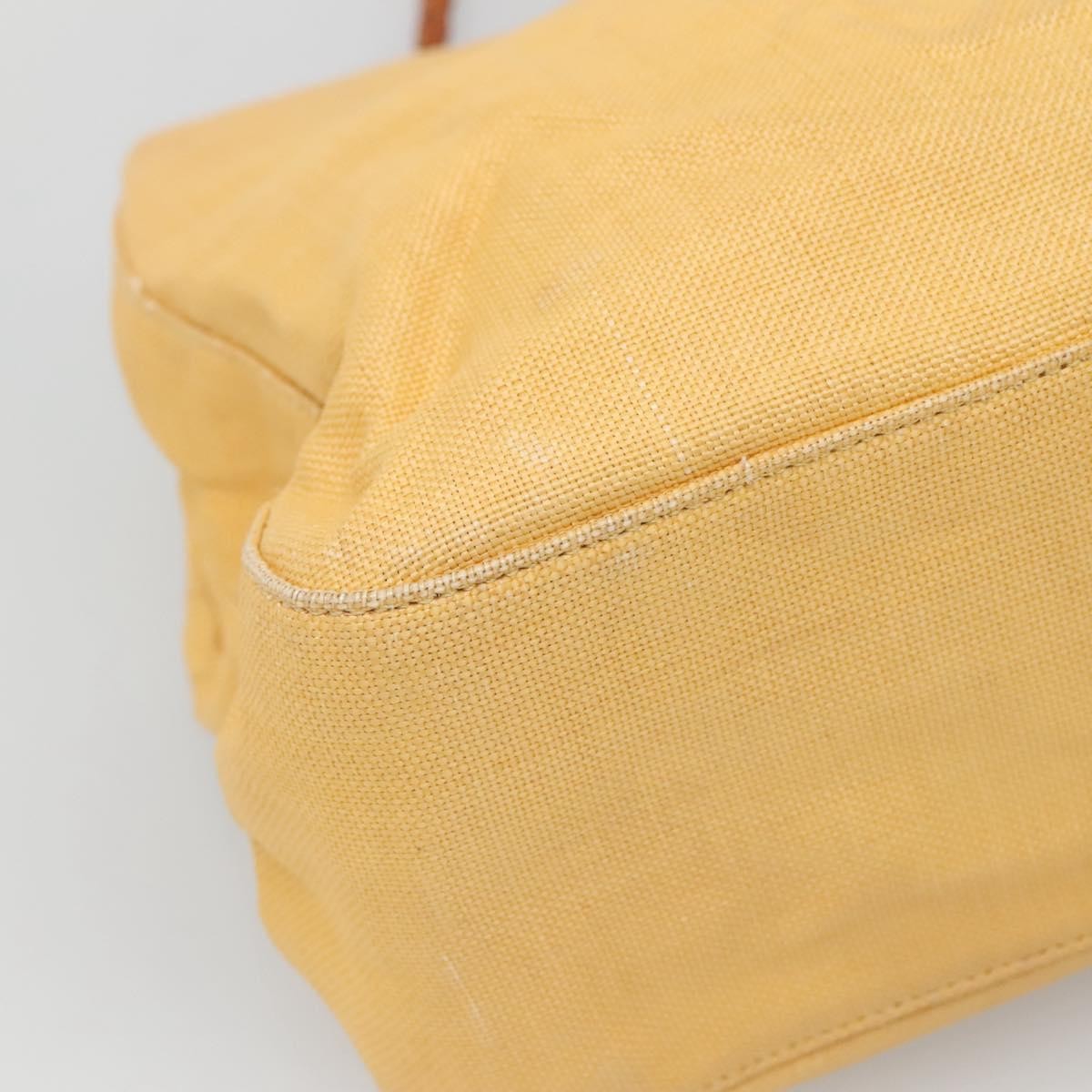 Versace Medusa Canvas Yellow Canvas Shoulder Bag Bag (Pre-Owned)