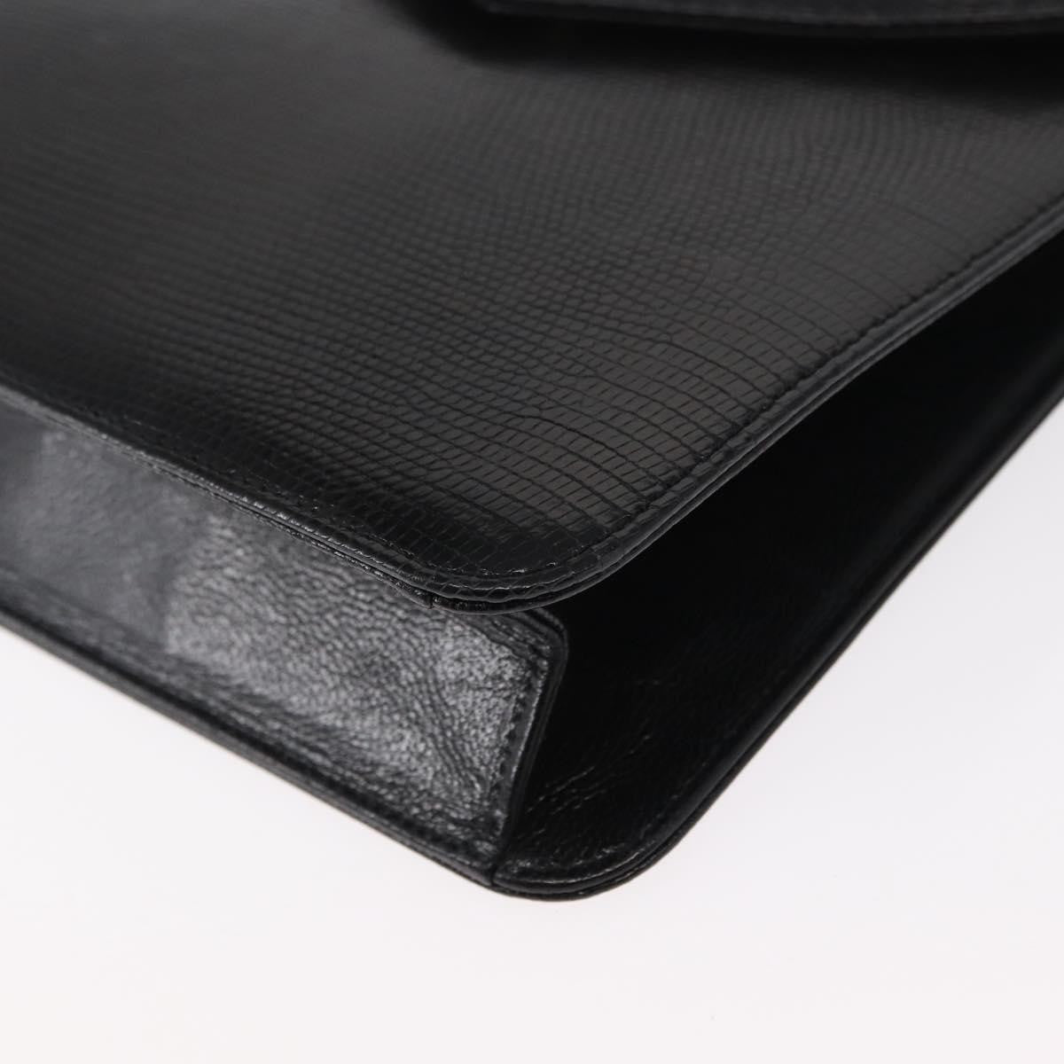 Saint Laurent Vintage Leather Black Leather Shoulder Bag Bag (Pre-Owned)