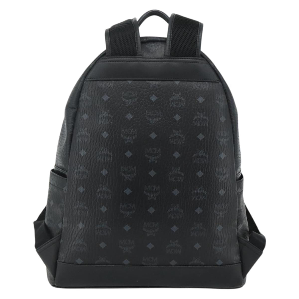 MCM Vintage Vicetos Leather Black Leather Backpack Bag (Pre-Owned)