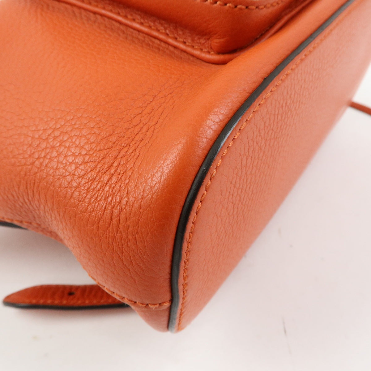 Gucci Bamboo Tassel Leather Orange Leather Backpack Bag (Pre-Owned)
