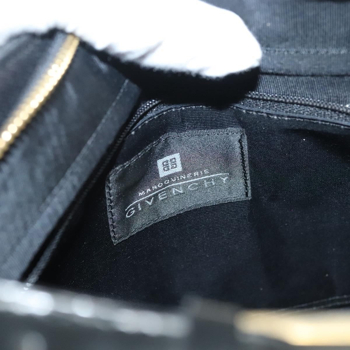 Givenchy Vintage 4G Leather Black Canvas Shoulder Bag Bag (Pre-Owned)