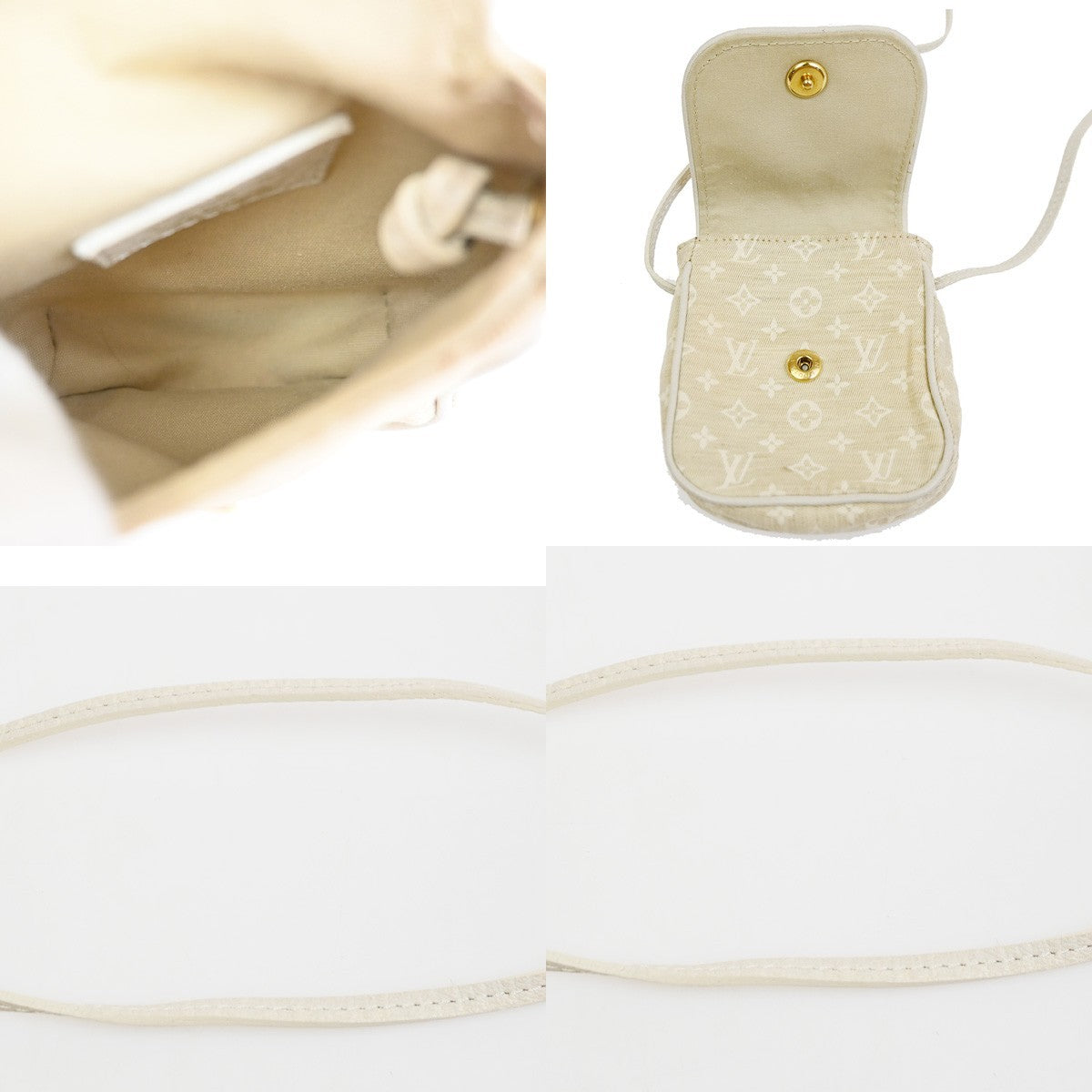Louis Vuitton Cancun Pochette Monogram Mini Canvas Beige Canvas Clutche & Pouche Bag (Pre-Owned)