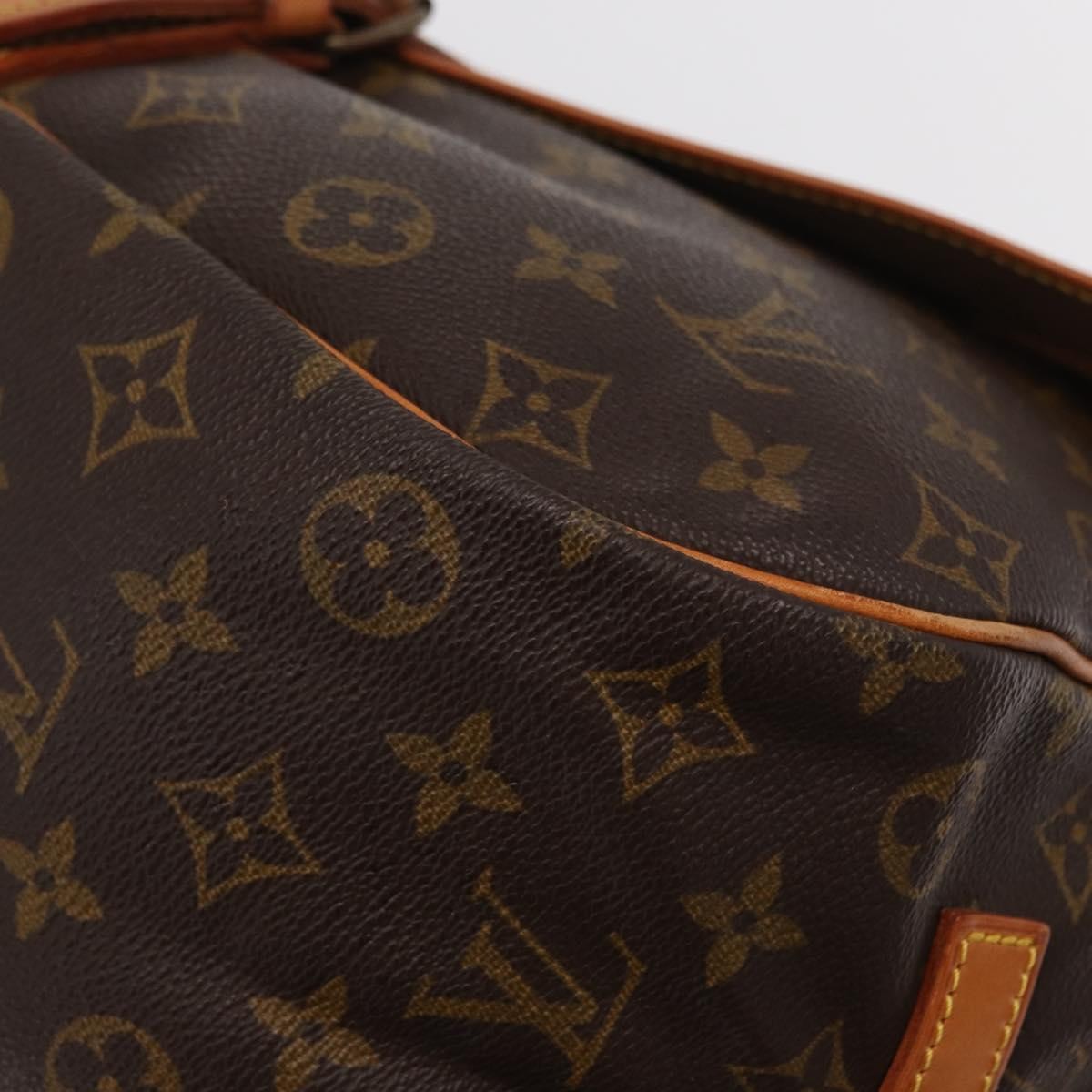 Louis Vuitton Saumur Monogram Canvas Brown Canvas Shoulder Bag Bag (Pre-Owned)