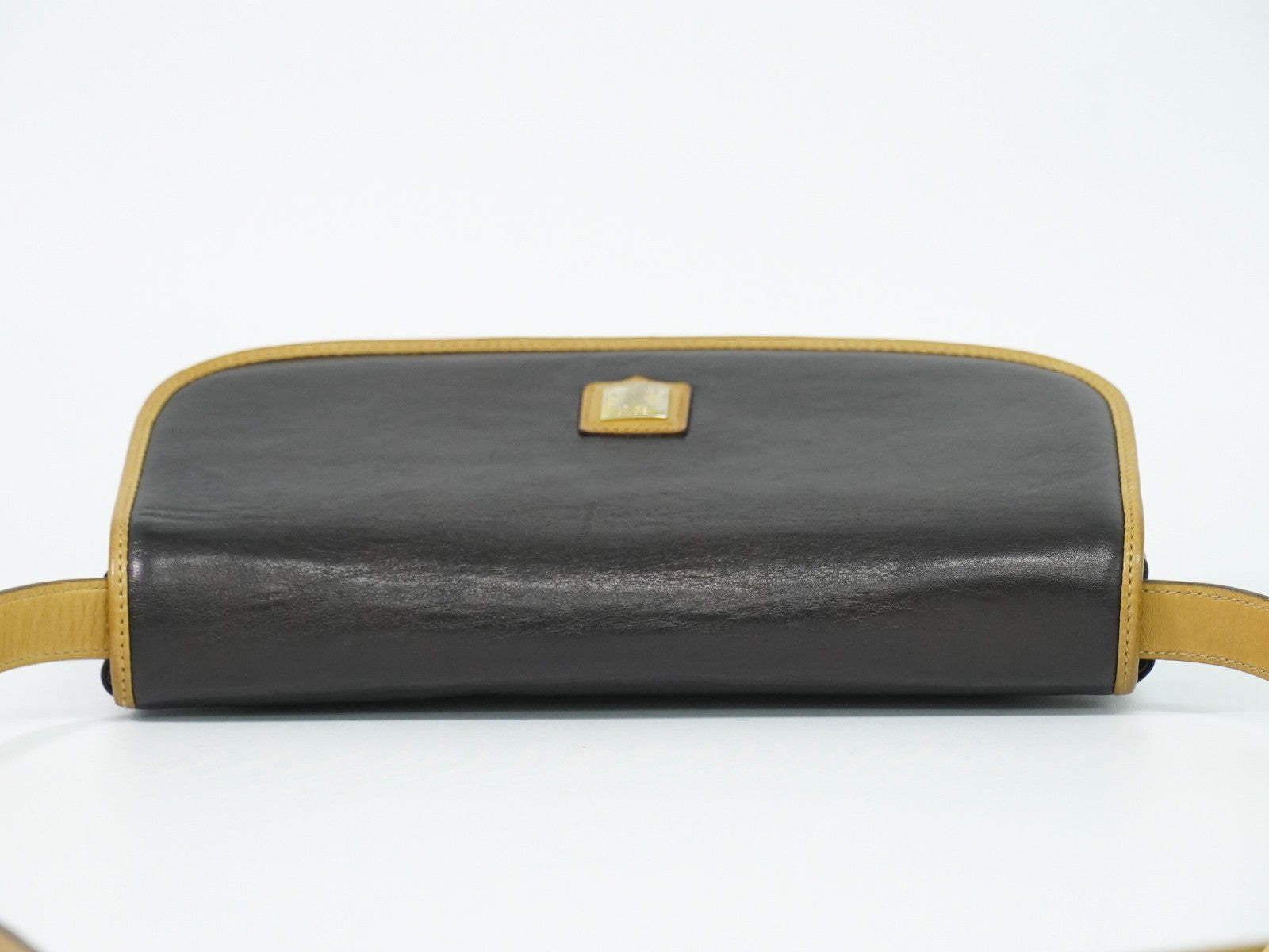 Celine Vintage Flap Leather Black Leather Shoulder Bag Bag (Pre-Owned)
