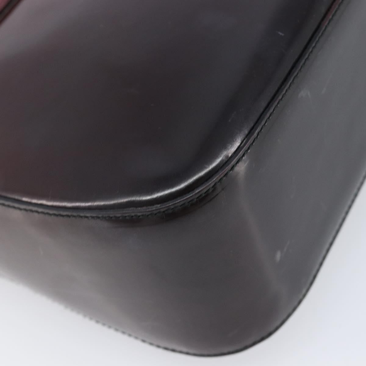 Prada Shoulder Leather Burgundy Patent_Leather Shoulder Bag Bag (Pre-Owned)