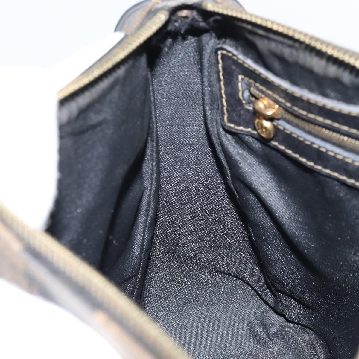 Fendi Vintage Pequin Pequin Brown Canvas Shoulder Bag Bag (Pre-Owned)