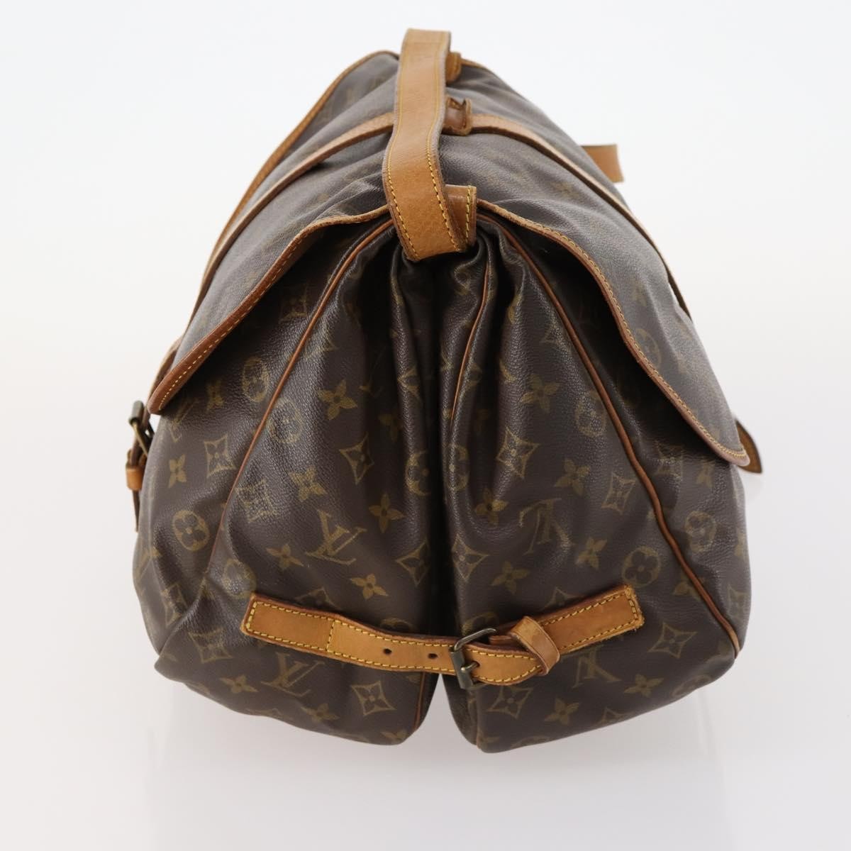 Louis Vuitton Saumur Monogram Canvas Brown Canvas Shoulder Bag Bag (Pre-Owned)