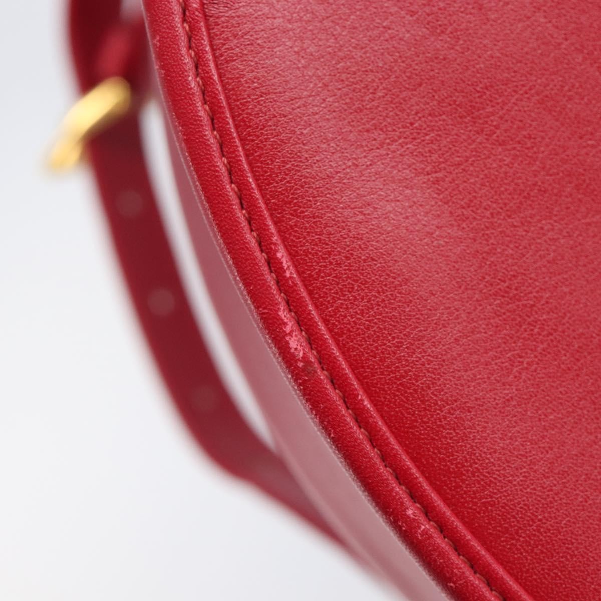 Saint Laurent Vintage Shoulder Bag Leather Red Leather Shoulder Bag Bag (Pre-Owned)