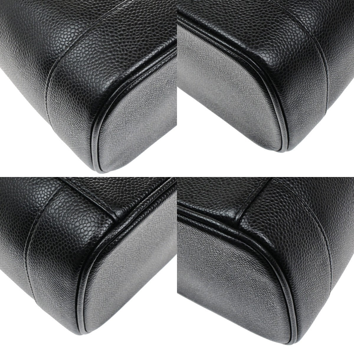 Chanel Vintage Timeless Cosmetic Case Caviar Black Calfskin Handbag (Pre-Owned)