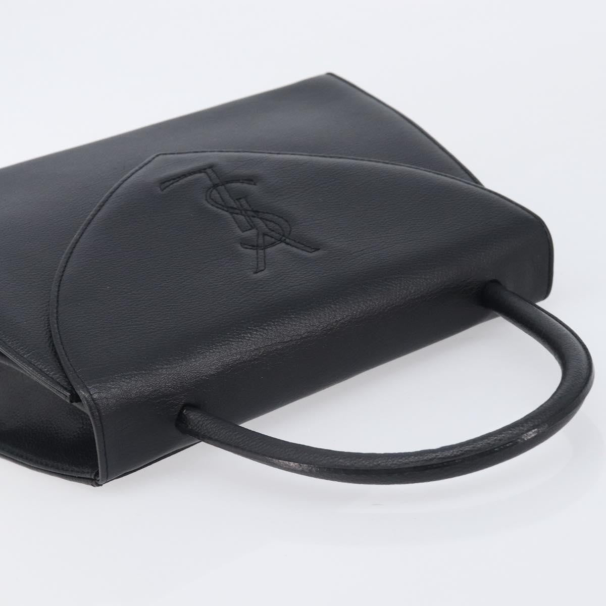 Saint Laurent Handbag Leather Black Leather Handbag (Pre-Owned)