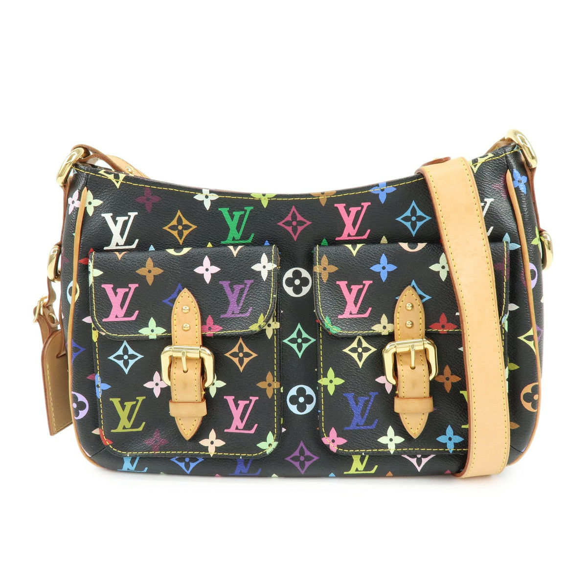 Louis Vuitton Lodge Monogram Multicolor Black Canvas Handbag (Pre-Owned)