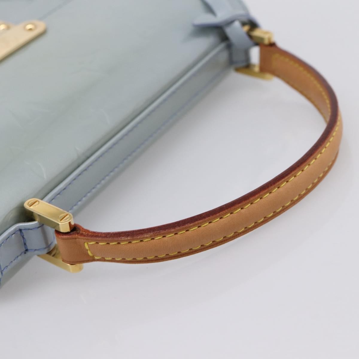Louis Vuitton Spring Street Nm Patent Leather Blue Patent_Leather Handbag (Pre-Owned)