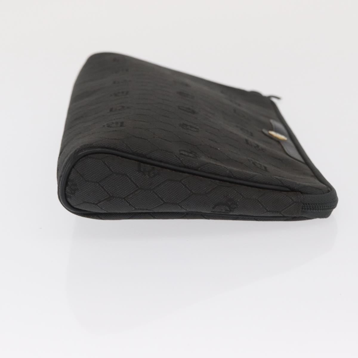Christian Dior Vintage Honeycomb Clutch Canvas Black Canvas Clutche & Pouche Bag (Pre-Owned)