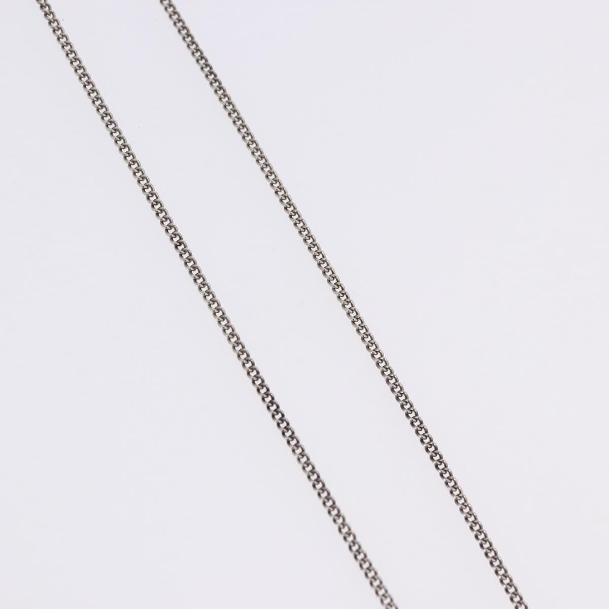 Chanel Cc Pearl Drop Pendant Metal With Faux Pearl Silver Metal Necklace Jewelry (Pre-Owned)