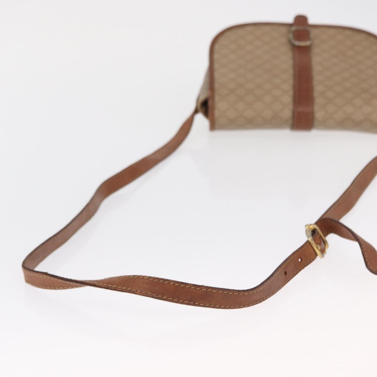 Celine Vintage Macadam Canvas And Leather Beige Canvas Shoulder Bag Bag (Pre-Owned)