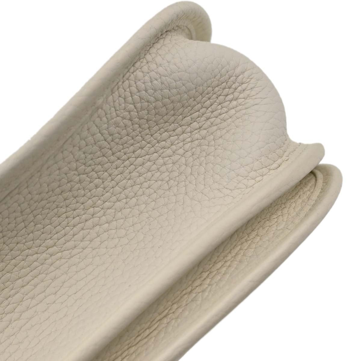 Hermes Evelyne Bag Gen Iii Clemence White Calfskin Shoulder Bag Bag (Pre-Owned)